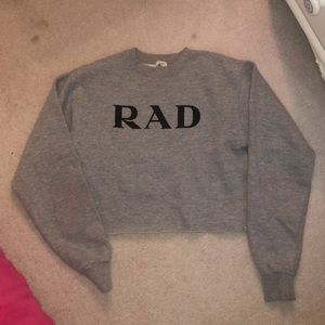 “RAD” grey cropped sweatshirt